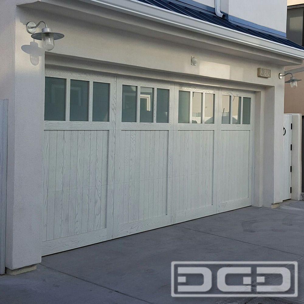 Contemporary Garage Doors With Etched Windows In 2020 Garage Doors Garage Door Windows Contemporary Garage Doors